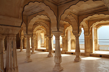 Image showing columns in palace - Jaipur India
