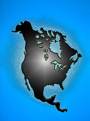 Image showing USA and Canada map