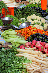 Image showing vegetables on market in india