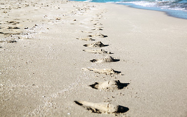 Image showing Footprints in the Sand