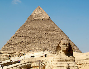 Image showing Pyramid of Khafre and the Sphinx