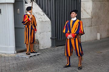 Image showing Swiss Guards in Vatican