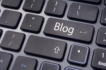 Image showing blog concepts, message on keyboard