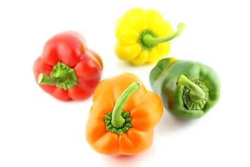 Image showing Group of colorful sweet bell pepper 