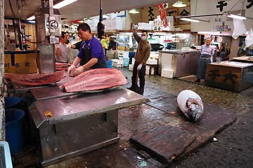 Image showing Tuna at Tokyo fish market