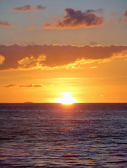 Image showing coastal evening scenery at Guadeloupe