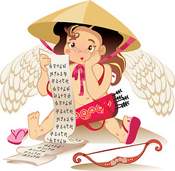 Image showing cupid chines, Valentine day character