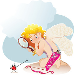 Image showing cupid and ladybug