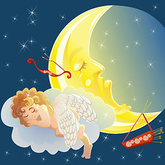 Image showing cupid and moon