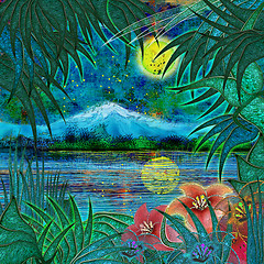 Image showing tropic night, landscape