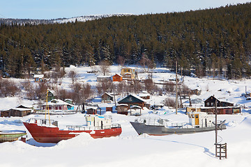 Image showing Pomeranian village. Winter Landscape