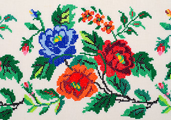 Image showing embroidered good by cross-stitch pattern