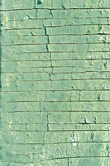 Image showing old green paint texture closeup