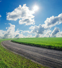 Image showing summer landscape with rural road