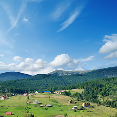 Image showing Carpathian mountains in summer, Bukovel region, Ukraine