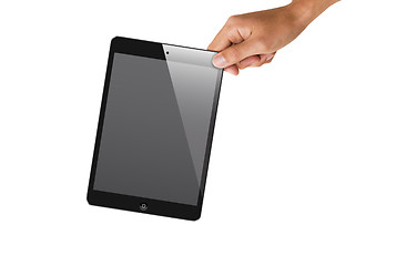 Image showing hand holding ipad mini