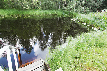 Image showing swimming pond and in the wood