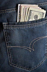 Image showing Money in the back pocket