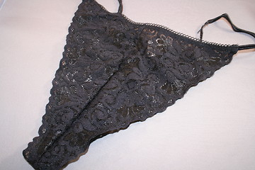 Image showing Black Thongs