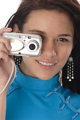 Image showing Woman with camera