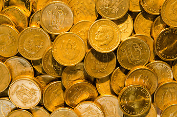 Image showing Background of golden coins