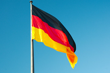 Image showing German flag against blue sky