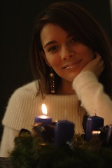 Image showing Woman with candles