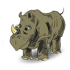 Image showing large rhino