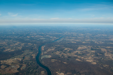 Image showing aerial view of earth in usa