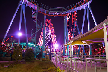 Image showing at the amusement park at night