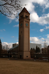 Image showing Clock tower in Riverfront Park, site of the 1974 World's Fair, i