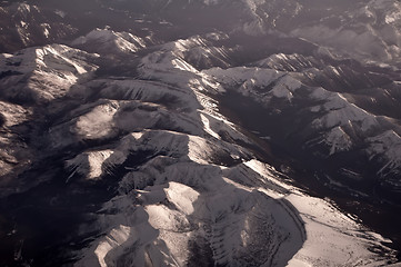 Image showing aerial of rocky mountains