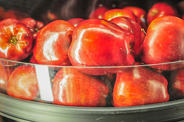 Image showing apples on shelf at the supermarket on display