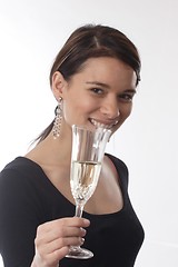 Image showing Woman with champagne 