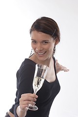 Image showing Woman with champagne 