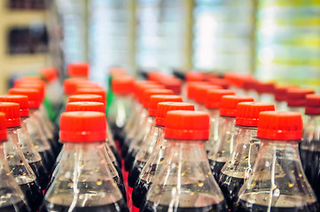 Image showing rows of soda bottles