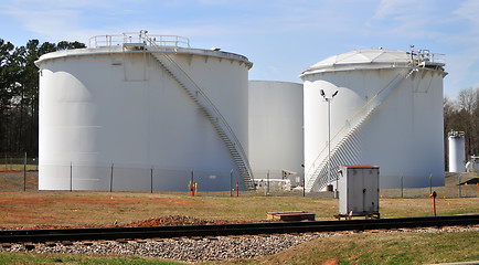 Image showing petroleum oil storage tanks