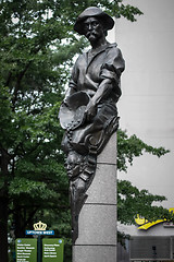 Image showing A statue at Charlotte uptown in North Carolina