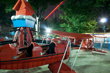Image showing at the amusement park at night