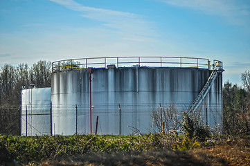 Image showing petroleum oil storage tanks