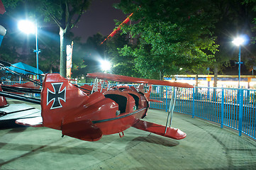 Image showing at the amusement park at night