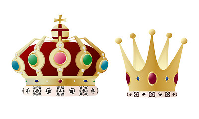 Image showing King and queen crown