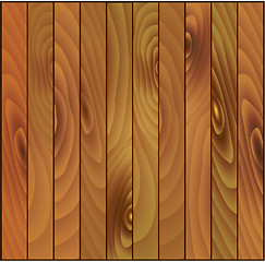 Image showing Vector brown wooden planks background