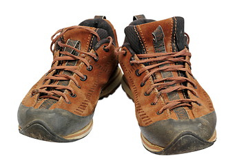 Image showing dirty hiking shoes