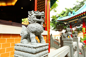 Image showing Chinese stone lion 