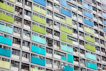 Image showing public apartment block in Hong Kong