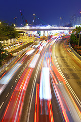 Image showing traffic jam at night 