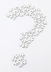 Image showing question mark made by puzzle