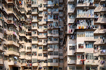 Image showing Old apartments in Hong Kong