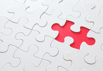 Image showing Piece missing from jigsaw puzzle